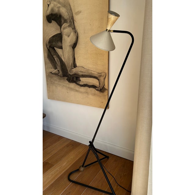 Floor Lamp with Swing Arm, France, 1950 For Sale - Image 9 of 10