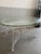 Mid-Century Modern Italian Painted Iron Garden Table with Oval Glass Top, 1960s For Sale - Image 4 of 14