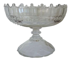 19th Century Anglo Irish Cut Glass Crystal Compote