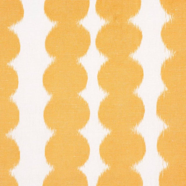 Art Deco Schumacher Full Circle Fabric In Saffron For Sale - Image 3 of 5