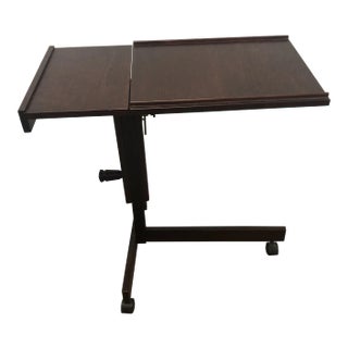 Danish Rosewood Rolling Tray Table For Sale