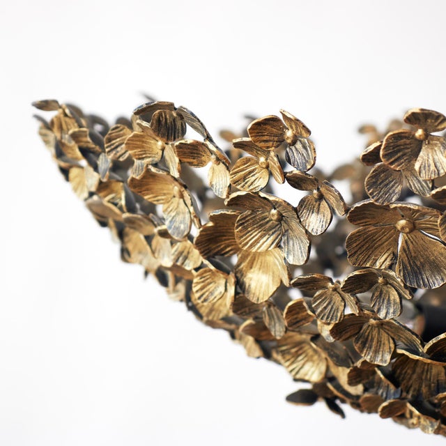 Warm Black Primrose Garden Floral Dish Light For Sale - Image 10 of 10