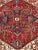 Antique Red & Blue Heriz Rug Rare Square Size For Sale - Image 4 of 8