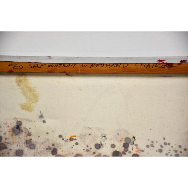 Textile 1980s Peter Diem Oil on Canvas Self Portrait For Sale - Image 7 of 8