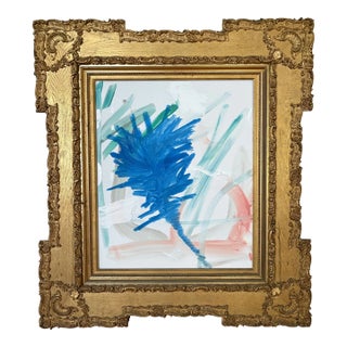 Oil Painting on Canvas in 19 Century Carved Wood Frame Painting by Matthew Izzo For Sale