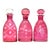 Vintage Cranberry Glass Decanters With Stoppers Curation - Set of 3 For Sale