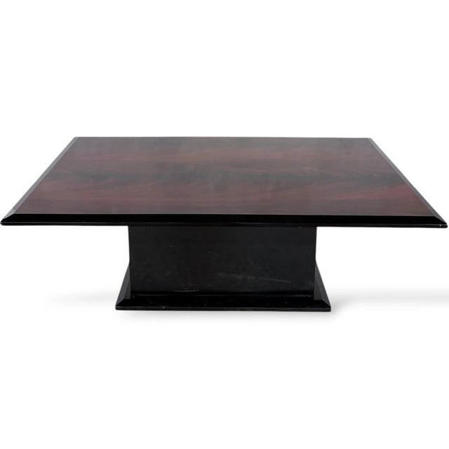 1930s Art Deco Coffee Table with Black Lacquer Pedestal Base, 1930s For Sale - Image 5 of 10