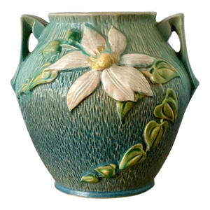 Vintage Boho Roseville Green Vase