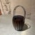 1950s Aldo Tura Macabo Cusano Wood Basket Brass Handle Milano Italy For Sale - Image 13 of 13