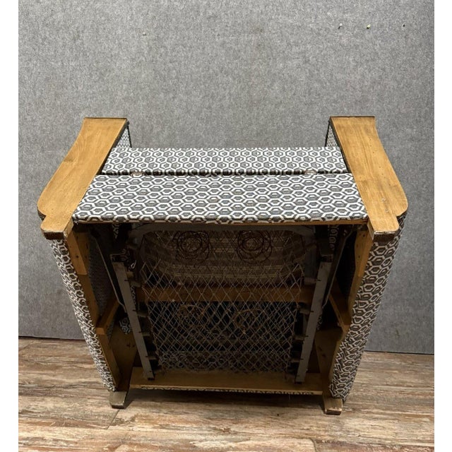 Gray Vintage Tulip Lounge Chair in Light Wood, 1920s For Sale - Image 8 of 9