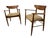 Mid-Century Modern Mid-Century Modern Walnut & Oak Arm Chairs - Set of 2 For Sale - Image 3 of 7