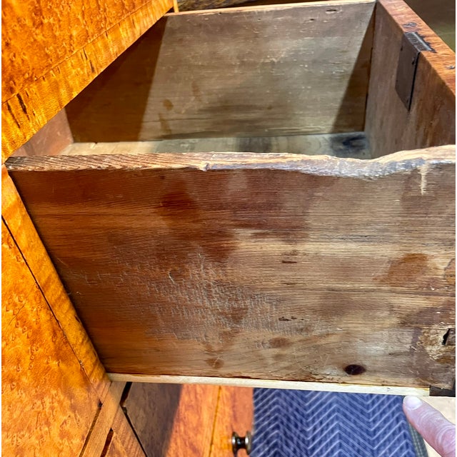 Antique Curly Maple Chest of Drawers, Late Federal Early Empire Period For Sale - Image 13 of 16