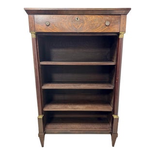 Late 19th Century Dutch Solid Mahogany Bookshelf For Sale
