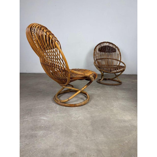 Bamboo Armchairs by Tito Agnoli, 1960s, Set of 2 For Sale - Image 6 of 11