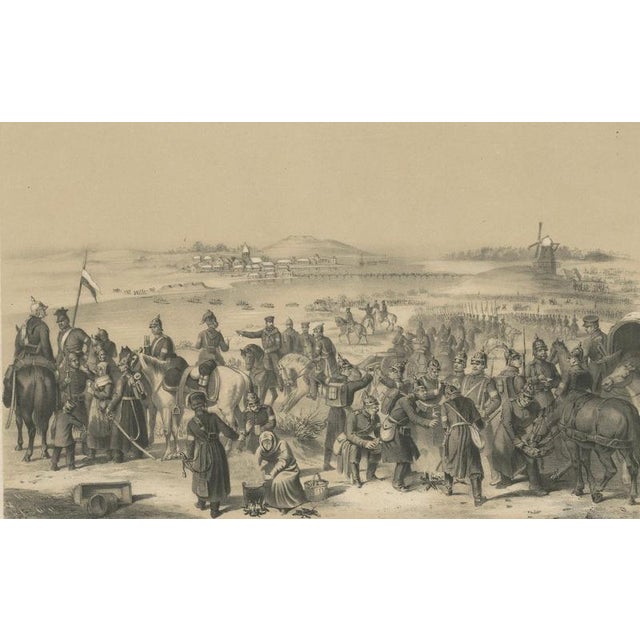 Paper Schleswig War Crossing at the Schlei Near Arnis, 1864, Paper For Sale - Image 7 of 9