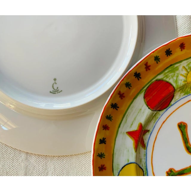 Ceramic Hand-Painted Porcelain Plates - Coquet Limoges,Pair For Sale - Image 7 of 12