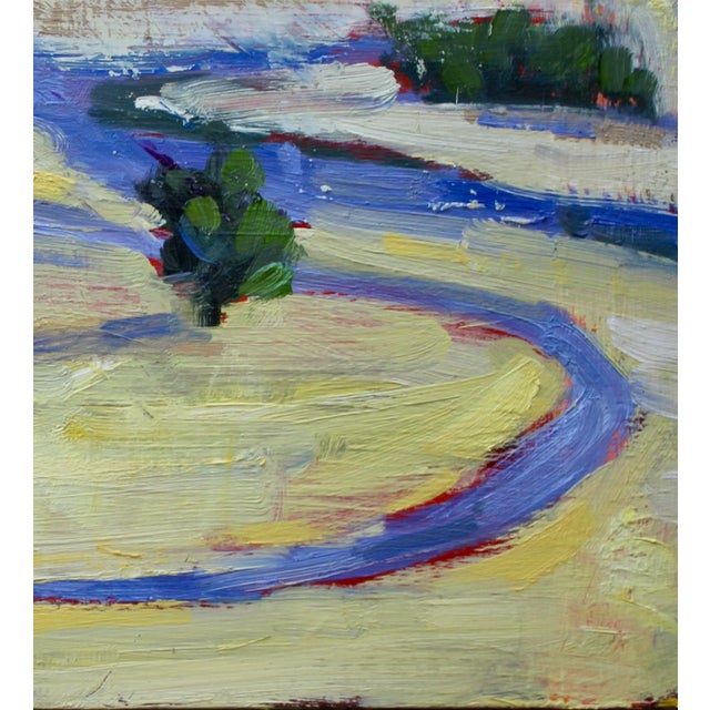 Yellow Quiet Places & Journeys — Modern Abstract Landscape (Original Oil Painting) For Sale - Image 8 of 18