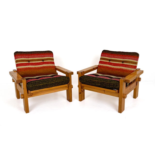 Black Ramo Pine Lounge Chairs by Yngve Ekström for Swedese, 1970s, Set of 2 For Sale - Image 8 of 8