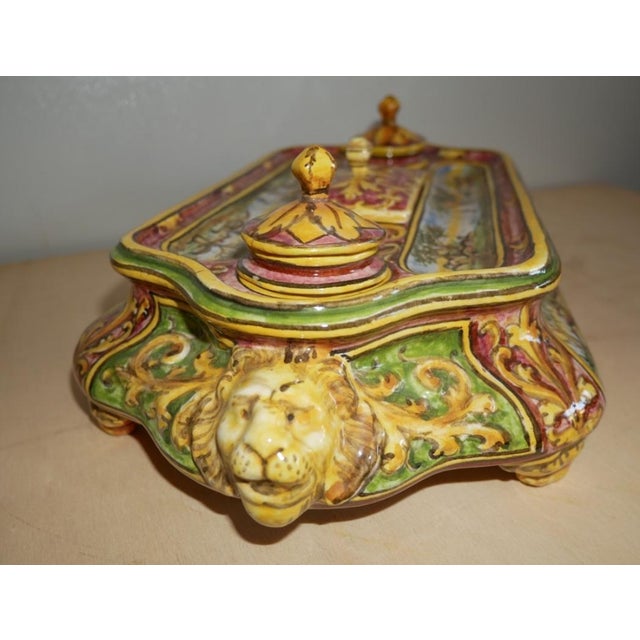 Ceramic Inkwell from Minghetti, Bologna, 1890s For Sale - Image 6 of 13