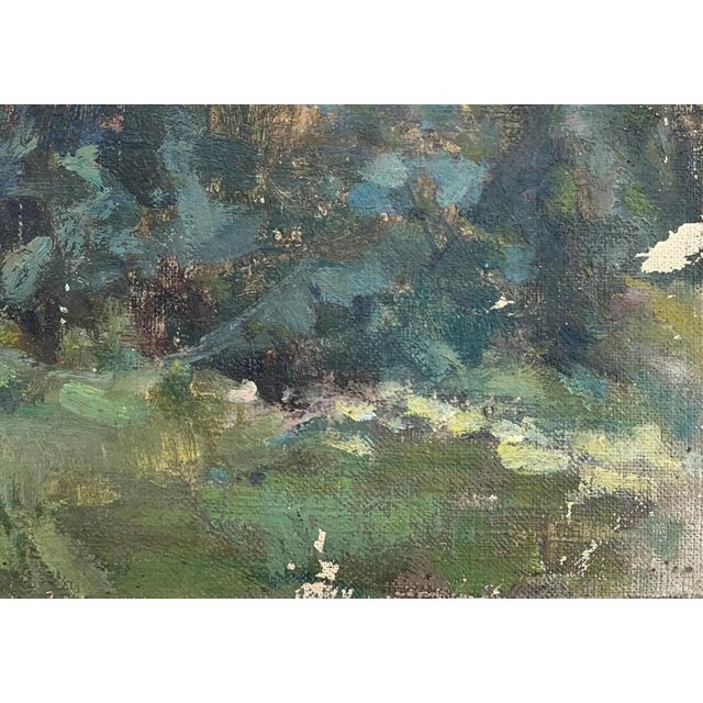 Rural Landscape Painting Original Soviet Art Ukrainian Artist Sokolovsky G. 1970s For Sale - Image 6 of 6