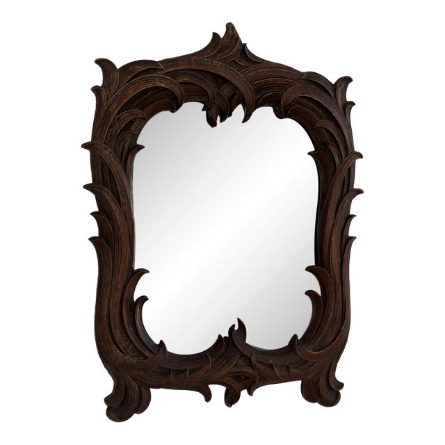Vintage Rococo-Style Filigree Frame Mirror by Syroco, Circa 1940s For Sale