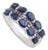2.29 Ct Blue Sapphire and Ruby Handmade 925 Sterling Silver Ring, Size 6 For Sale