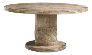 Rustic Modern Round Pedestal Dining Table