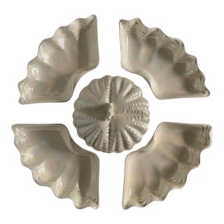 1960s Vintage Maddux of California Pearlized Shell Serving Set-6 Pieces For Sale