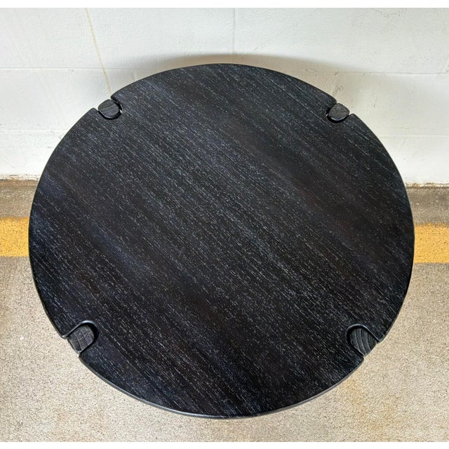 Original retail $672, stylish Noir Co. Modern Black Cerused Oak Bucks Side Table, showroom floor sample
