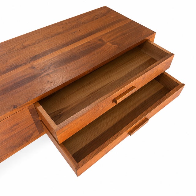 Early 21st Century Monumental 96" Solid Wood Organic Modern Credenza/Console For Sale - Image 5 of 5