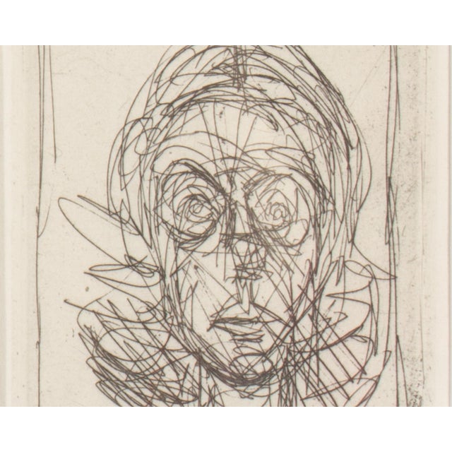 Abstract 1956 Etching "Annette De Face" by Alberto Giacometti From “Derriere Le Miroir: 10 Ans D’Édition” For Sale - Image 3 of 6