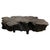 Hand carved reclaimed lychee root coffee table floating 8" off the floor. A slight graduation from the bottom to the top...
