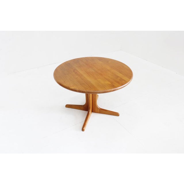 Vintage Danish Round Extendable Dining Table in Teak, 1960s For Sale - Image 9 of 9