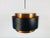 Contemporary Black & Copper Circular Pendant Lamp from Fog & Mørup, 1970s For Sale - Image 3 of 10