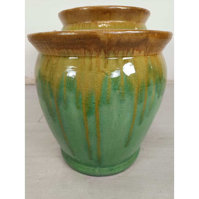 Vintage Ceramic Plant Pot Set, 1960s, Set of 2 For Sale - Image 3 of 12