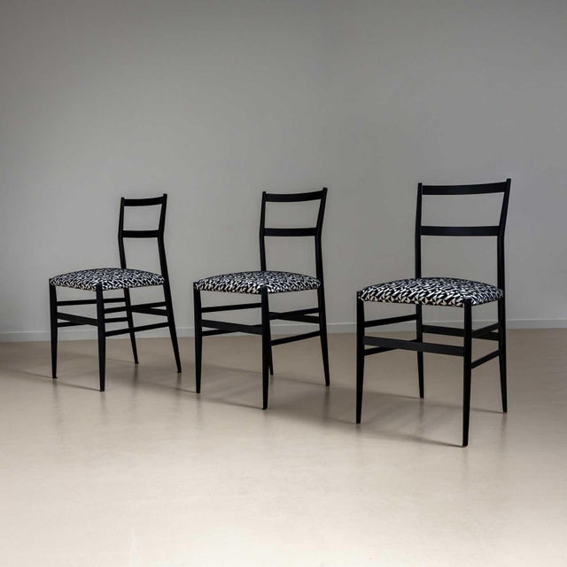Black Superleggera Chairs by Giò Ponti, Italy, designed in 1957 For Sale - Image 8 of 18