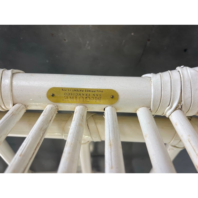 Vintage McGuire San Francisco Cathedral Back Rattan Dining Chairs – Set of 4 For Sale - Image 9 of 12