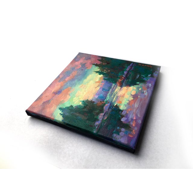 2020s Original Landscape on Canvas Painting Montana Lake by Valeriya Serova For Sale - Image 5 of 9