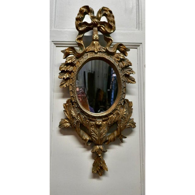 Oval Rococo Gilt Wall Mirrors, 1980s, Set of 2 For Sale - Image 4 of 8