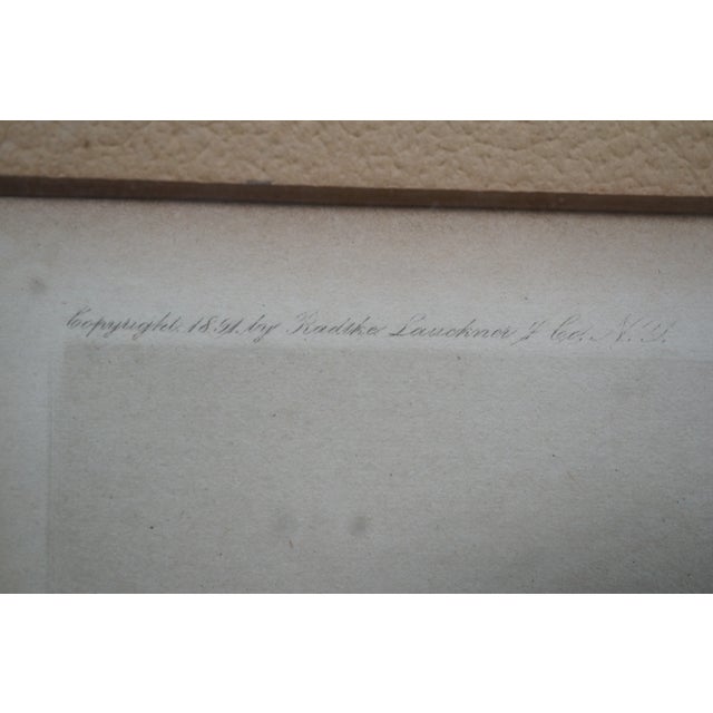 Antique Edward Loyal Field Signed Home Sweet Home Landscape Etching 33" For Sale - Image 6 of 12