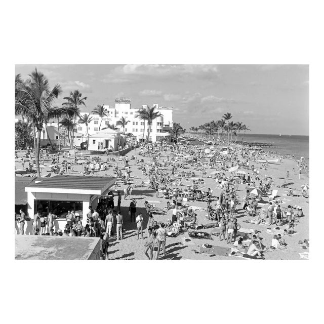 People on the beach in Miami, Florida, USA, 1960s For Sale