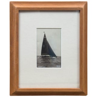 Framed Vintage Photograph "Evenlode", Beken of Cowes, England, Circa 1930s For Sale
