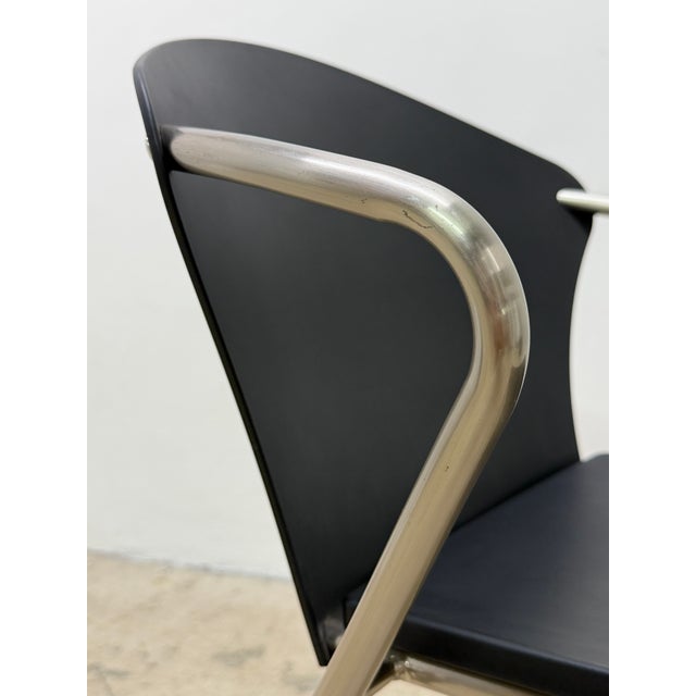 Erla Sólveig Óskarsdóttir E5400 Betsy Black Stackable Chair for Bernhardt, 2000s For Sale - Image 13 of 17