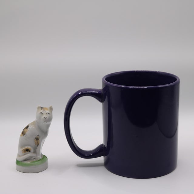 Antique English Staffordshire Miniature Pottery Seated Cat, C. 1850–1880 For Sale - Image 10 of 10