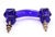 Vintage 4.25 In. Blue Glass Bridge Drawer Pull For Sale - Image 4 of 4