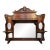 Antique Oak Mantel Topper With Beveled Mirrors & Carved Wood Detailing | Wuthering Heights Aesthetic For Sale