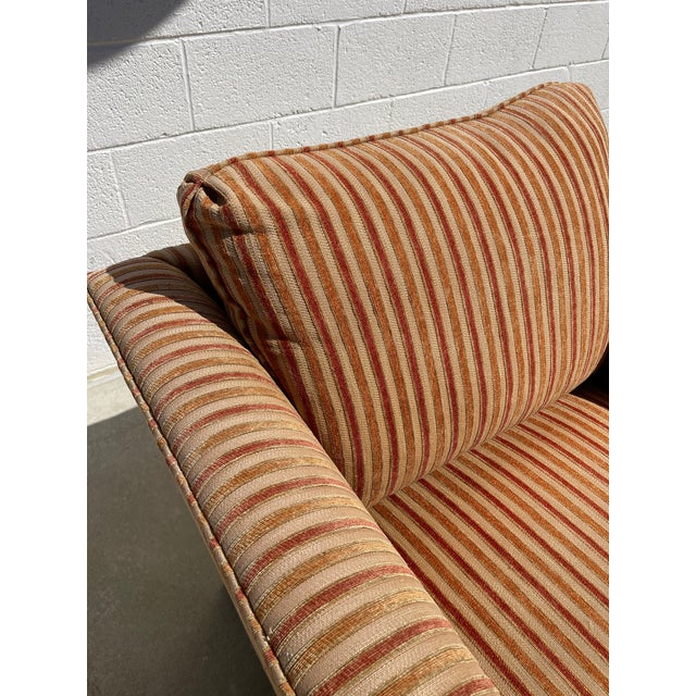 Burnt Orange Vintage Stickley Brand Classic Upholstered Club Chair For Sale - Image 8 of 15