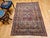 19th Century Persian Kerman Lavar Rug, Hand-Knotted Wool & Silk, Floral Pattern, Gold & Red, 4x6 For Sale In Chicago - Image 6 of 16