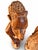 Wood 1960s African Makonde Hand-Carved Wood Sculptures | Male and Female Agricultural Workers | Matched Pair For Sale - Image 7 of 18