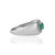Emerald & Diamond Halo Statement Cocktail Ring in Sterling Silver, Size 7 For Sale - Image 6 of 12